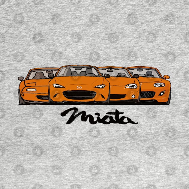 MX5 Miata Generations Orange by Woreth